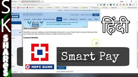 hdfc bank credit card smart pay registration|hdfc smart pay offer.